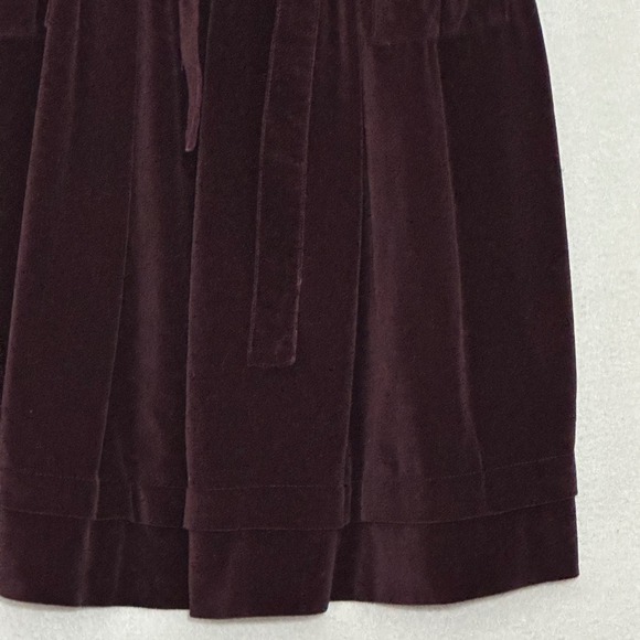Vintage Laura Ashley Girls Dress 9-10 Years Burgundy Velvet Pinafore Holiday 90s - Picture 3 of 12